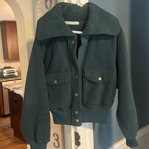 Xs hunter green free people fleece jacket
